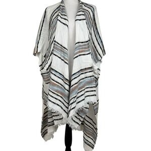 American Eagle Kimono Shawl Wrap Poncho Boho Southwest Fringe One size Oversized